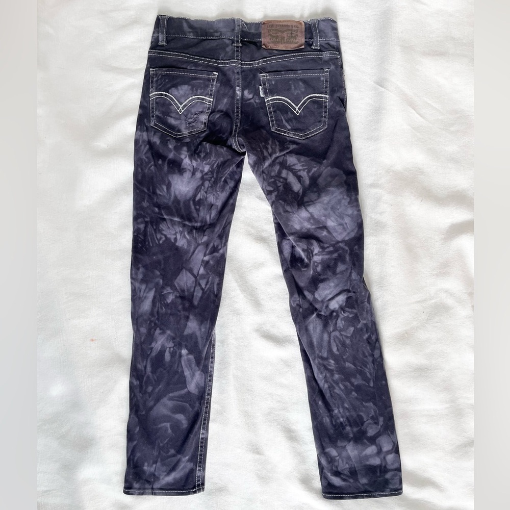 Levi's kids Tie-Dye boyfriend distressed Skinny Jeans 7 - Picture 2 of 5